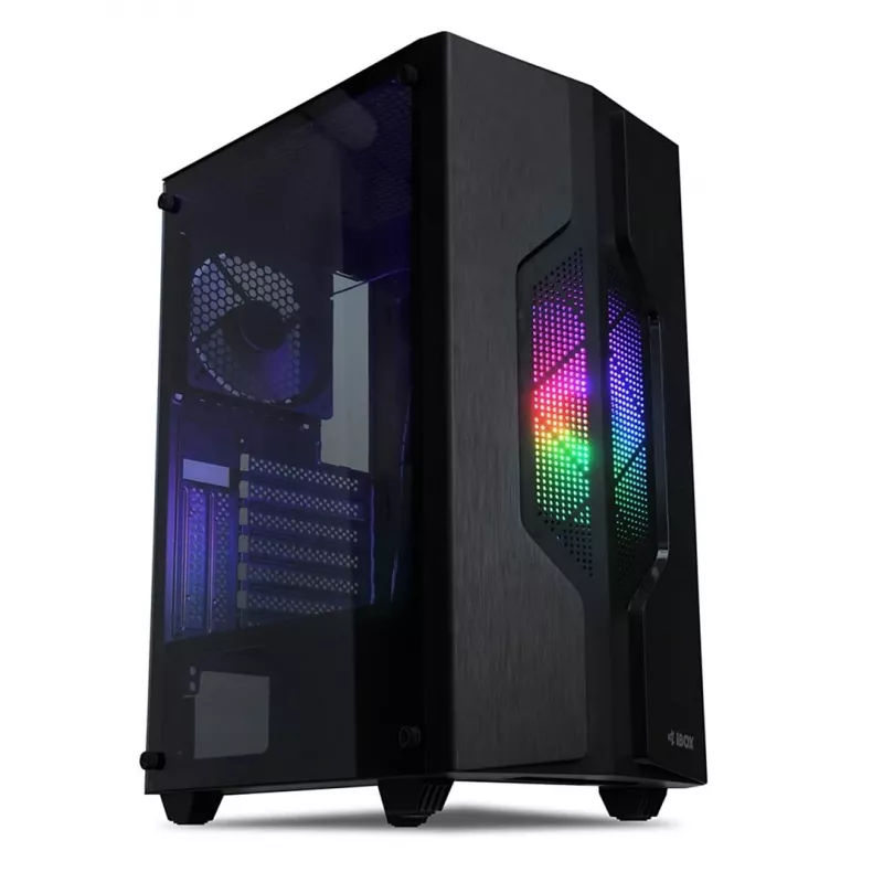 iBox CETUS 908 midi tower zwart