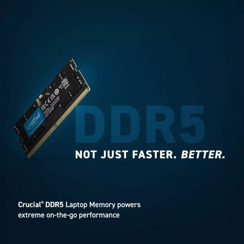 Crucial CT32G56C46S5 SO-DIMM, 1x 32 GB, DDR5, 5600 MHz, CL46, 1,1 V