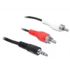Audiokabel DeLOCK 84000 1,5 m 2xRCA 3,5 mm zwart