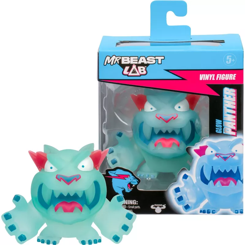 MrBeast Lab vinylfiguren – Glow Panther, speelfiguur