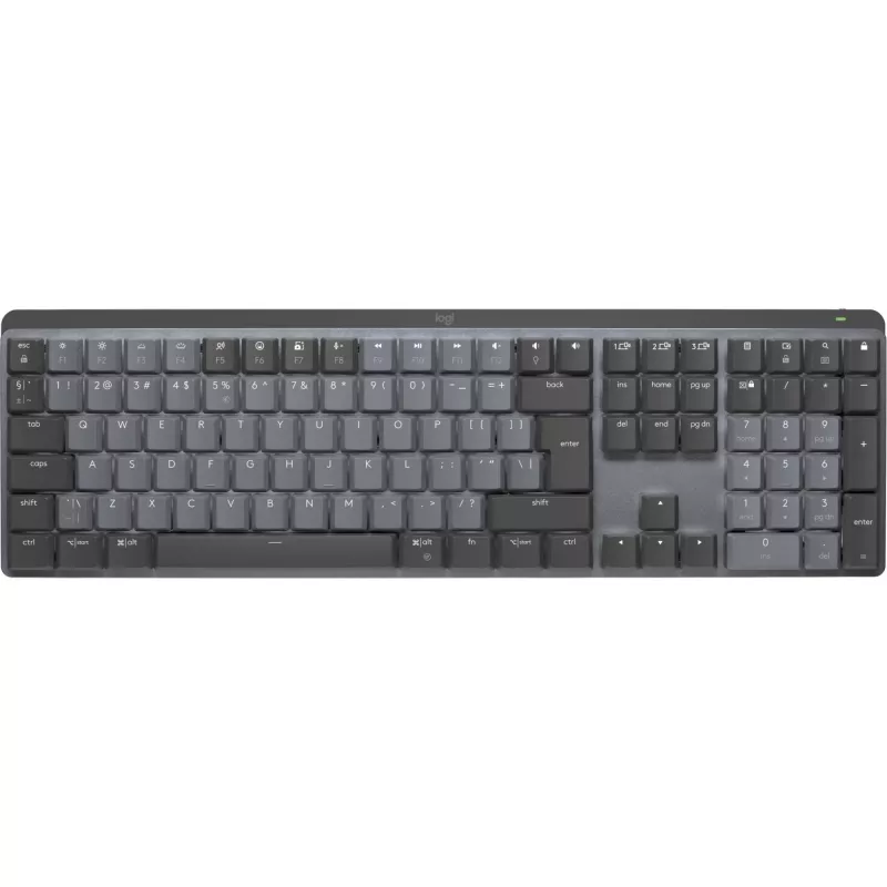 Logitech MX Mechanical toetsenbord, kantoor, RF draadloos, Bluetooth, QWERTY US International, grafietgrijs