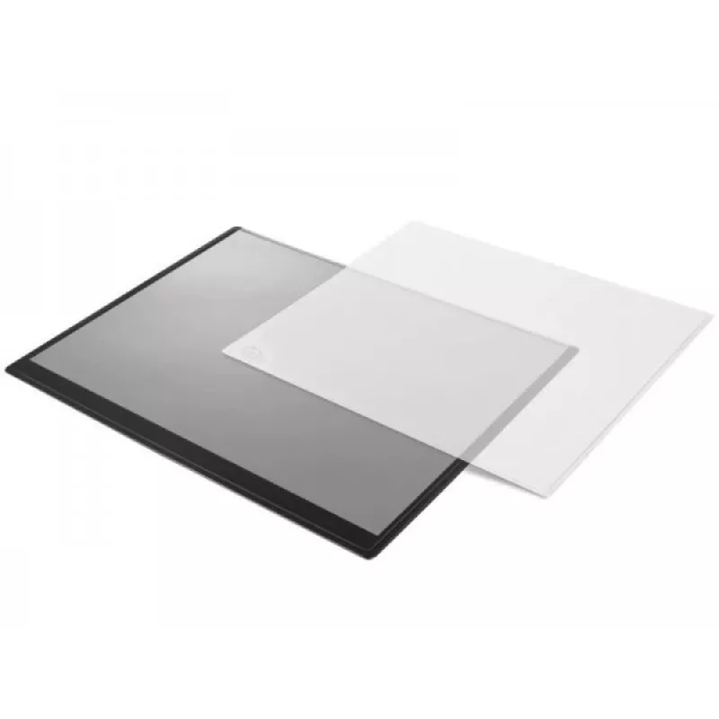 Tafelmat Forpus, 50x63cm, zwart met transparante afdekking Verhoogd 1010-501
