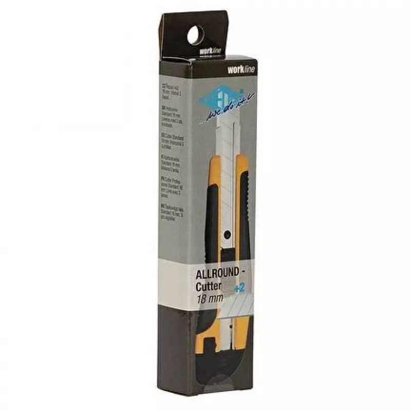 WEDO 78 618 Allround-cutter 18 mm, ABS-kunststof behuizing, incl. 2 reservemessen