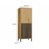 KAMARO 2DK smalle/GŁ eiken ARTISAN DISPLAY CABINET