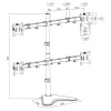 Monitorbeugel LogiLink BP0046 81,3 cm (32 inch) tafel roestvrij staal