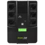 Noodstroomvoeding Green Cell UPS06, line-interactive 600 VA (360 W), 6 AC-uitgangen, LCD, USB, RJ-45, 12 V 7 Ah batterij