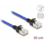 DeLOCK netwerkkabel RJ45 Cat.6A 0,3 m blauw