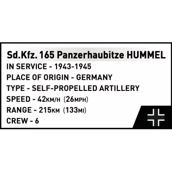 Bouwset Cobi Panzerhaubitze Hummel 1118 onderdelen modelbouwpakket