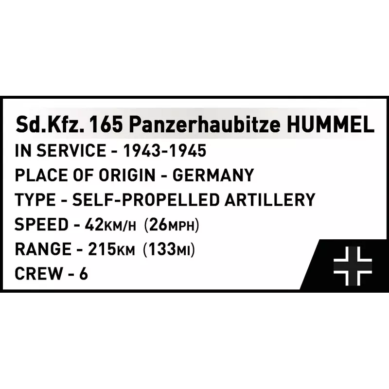 Bouwset Cobi Panzerhaubitze Hummel 1118 onderdelen modelbouwpakket
