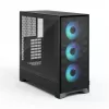 Fractal Design Pop 2 Air zwart Solid midi-tower pc-behuizing — ATX-ondersteuning, 3x 120 mm frontventilatoren, 2,5/3,5-inch drive bays, 215×481×462 mm