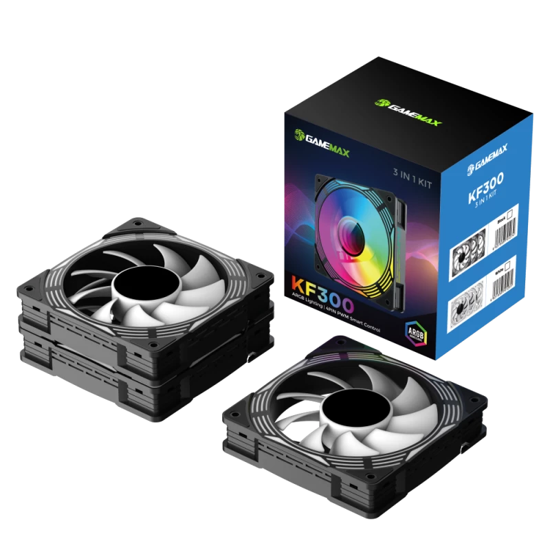 Gamemax | behuizingsventilator | KF300 BK | zwart