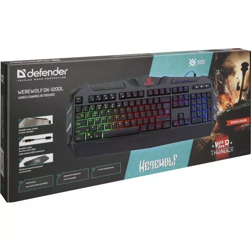 Defender gaming-toetsenbord WEREWOLF GK-120DL
