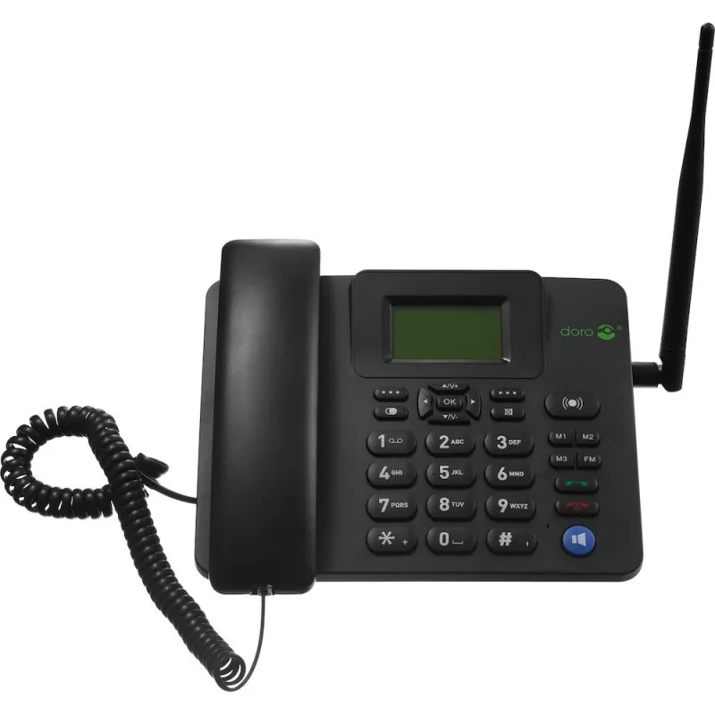 IP-telefoon Doro 4100H zwart draadloze handset LCD 128x64 500 contacten