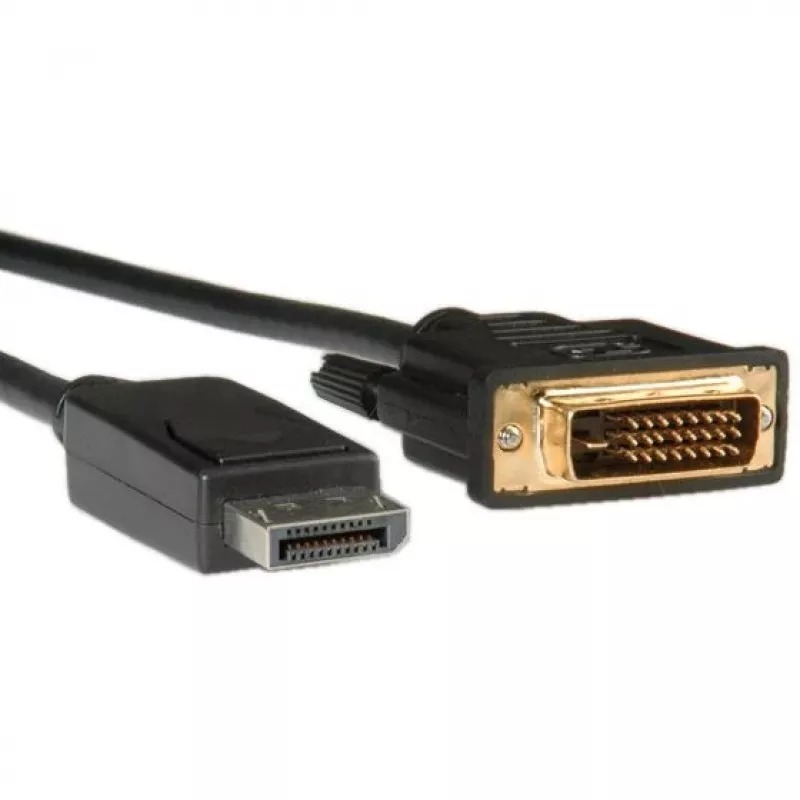 ROLINE - videokabel - DisplayPort (M) - DVI-D (M) - 1 m (DisplayPort 1.1) - duimschroeven - zwart (11.04.5771)