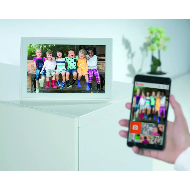 Denver PFF-1515W digitale fotolijst wit 39,6 cm (15,6 inch) touchscreen Wi-Fi