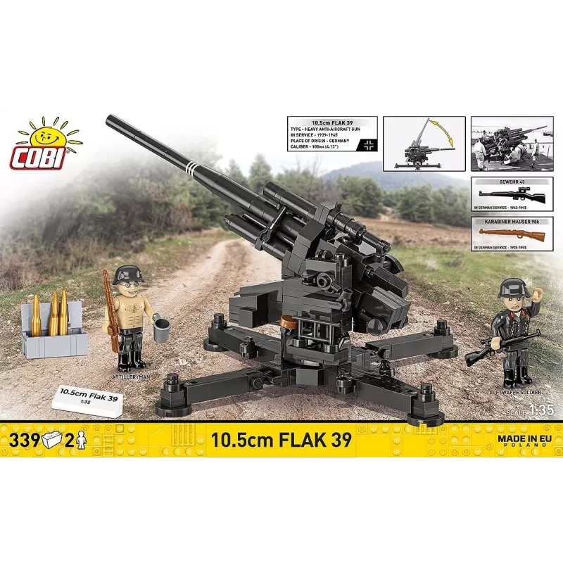 Constructieset Cobi Blocks 10,5 cm Flak 39 — 339 onderdelen
