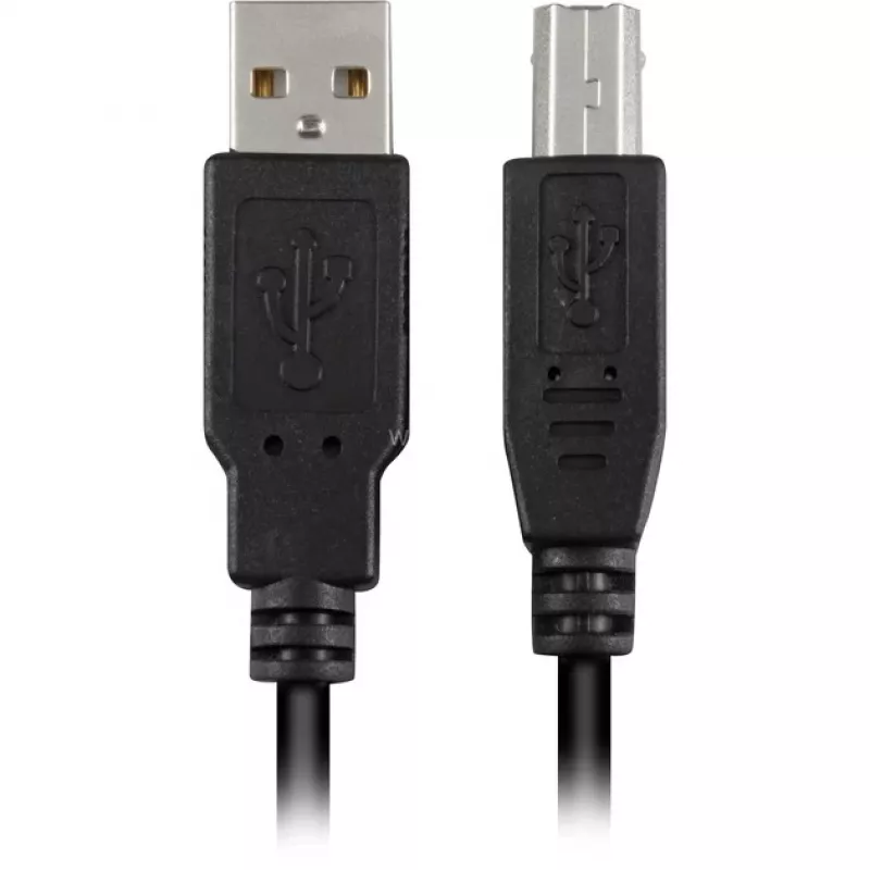USB 2.0-kabel, USB-A stekker > USB-B stekker (zwart, 2,0 meter)