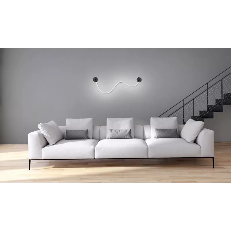 LED-wandlamp ActiveJet AJE-CAMELIA NW — 2400 lm, 4000 K, 16 W, zwart, 1580×120×65 mm, IP20