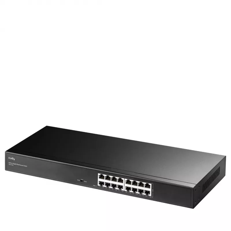 Netwerkswitch Cudy GS1016L — 16-poorts Gigabit Ethernet (10/100/1000), 32 Gbit/s switching, rackmontage