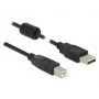 USB-kabel DeLOCK 2m USB 2.0-A USB 2.0-B zwart
