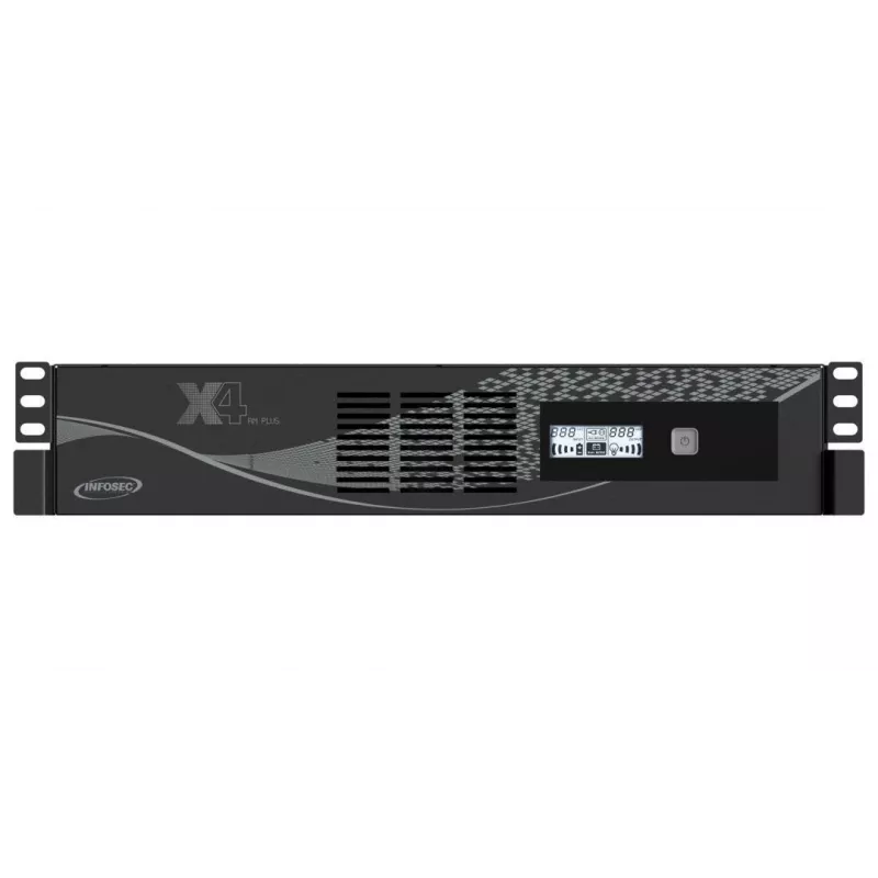 Rackmount UPS Infosec X4 2000 RM Plus 2 kVA / 1200 W, 10 stopcontacten type F, LCD, line-interactive