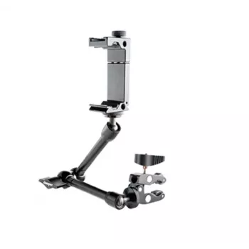 Smartphonehouder deeper ITGAM0026 voor kajak en boot – aluminium, verstelbare hoek, C-klem tot 41 mm, telefoonafstand 65–95 mm