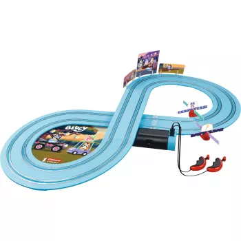 Racebaan CARRERA FIRST Bluey & Bingo Race voor kinderen – slotcar-starterset