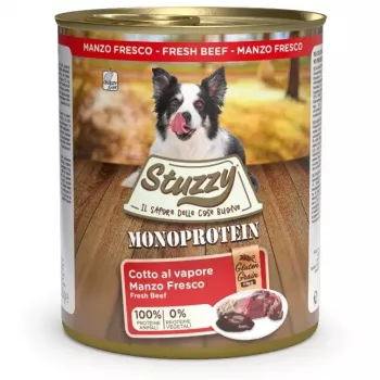 Natvoer voor honden Agras Pet Foods Monoprotein rund 800 g — blik, volwassen honden, graanvrij, glutenvrij