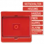 JUNG 561 GL RT - rood - thermoplast - 71 mm - 71 mm - 1 stuk(s)