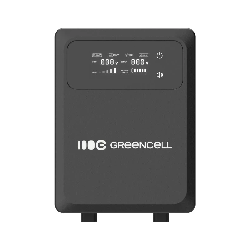 Green Cell PowerCore UPSLPPC1000 1500VA / 1000W AVR UPS, 12 VDC, LCD, zonder accu's