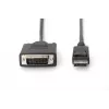 ASM AK-340301-030-S ASSMANN kabel Displayport 1.1a met vergrendeling Type DP/DVI-D (24+1) M/M zwart 3m
