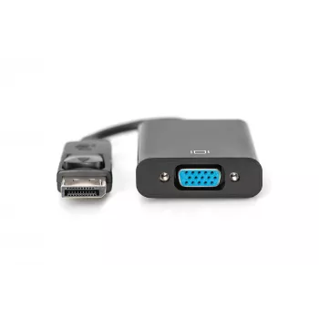 Assmann DisplayPort-adapterkabel. DP - HD15 M/F. 0,15 m. met vergrendeling. DP 1.1 compatibel. UL. bl. zonder afscherming. 32AWG (AK-340410-001-S)
