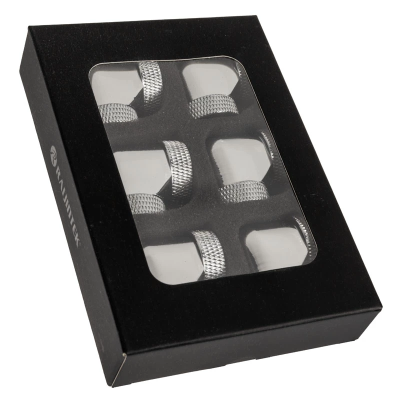 Raijintek Pelias D160906 16 mm 90°-adapter (6 stuks), zilver