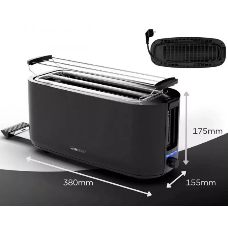 Clatronic TA 3802 4 sneetjes 1400 W zwart