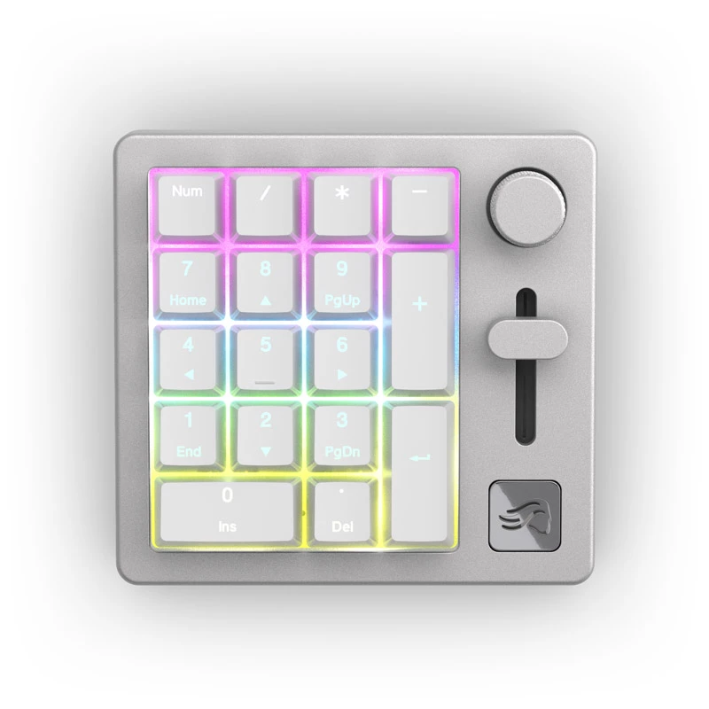 Glorious GMMK Wireless Numpad - Fox Switches, grijs/wit (GLO-GMMK-NP-FOX-W)