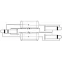 Adapterkabel Omnitronic 3,5 mm naar 2×6,3 mm, 6 m, zwart