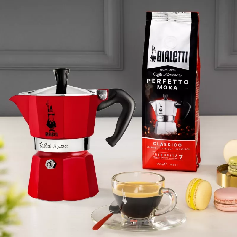Bialetti Moka Express mokakan rood