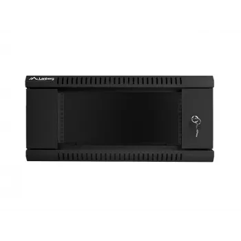 Wandmonteerbare netwerkkast LANBERG WF01-6404-10B 4U 19 inch 600×450×285 mm IP20 zwart, draagvermogen 60 kg