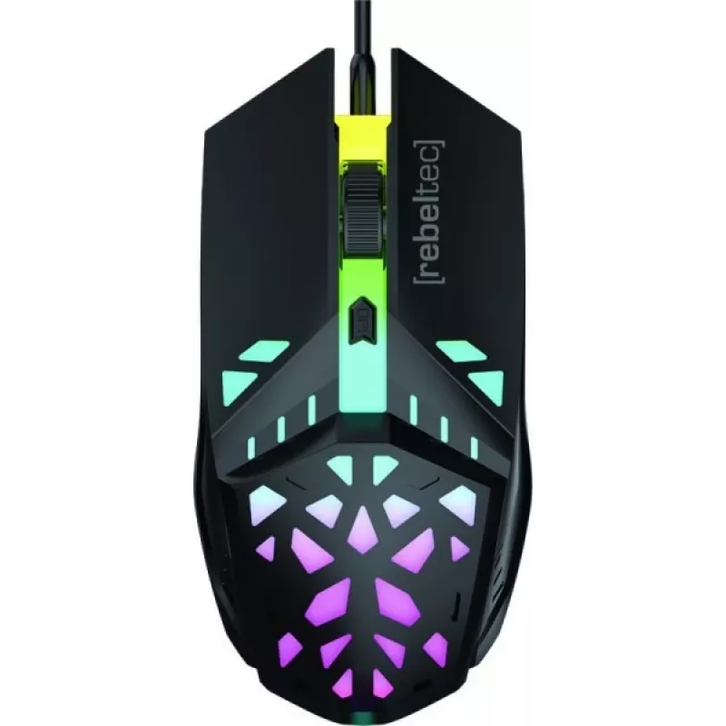 Bedrade gaming-muis Rebeltec SHARK — ergonomisch ontwerp, optische sensor