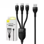 USB-kabel Baseus SUP0003351 1,2 m USB A USB C/Micro USB-A/Lightning zwart