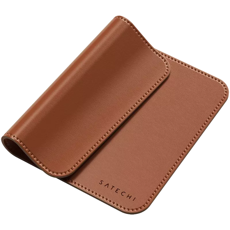Satechi Premium muismat – muismat van veganistisch leer (bruin)