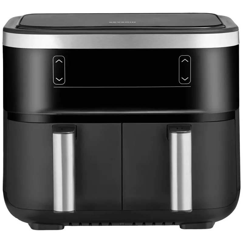 Heteluchtfriteuse Severin FR 2453 Double 3,25 L 2850 W zwart zilver