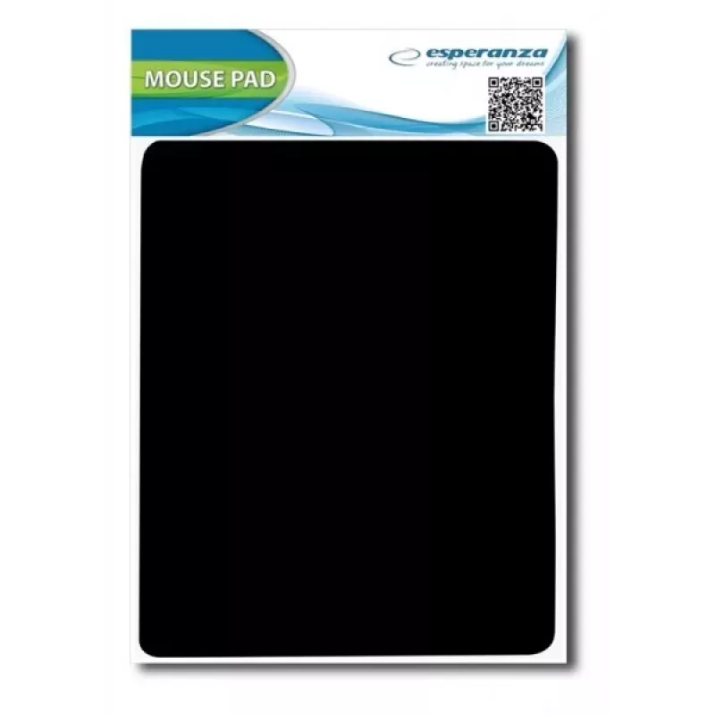 Muismat ESPERANZA EA145K — gaming-muismat, zwart, monochroom oppervlak, antislip basis