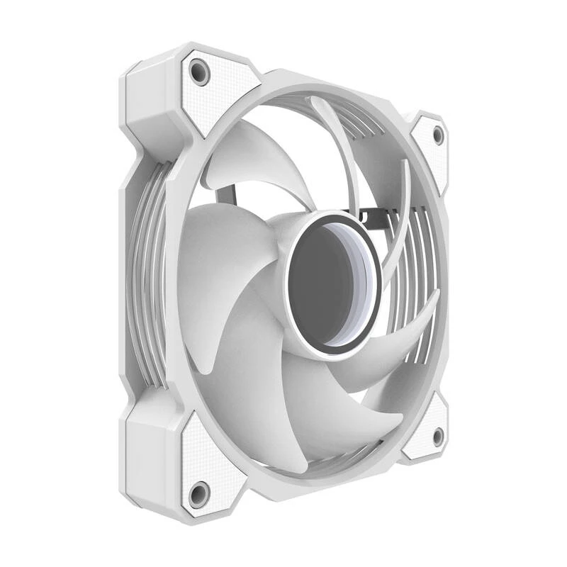 Darkflash DR08 koelventilator (wit) — behuizing/CPU-ventilator, model DR08 wit, enkele 120-mm-ventilator