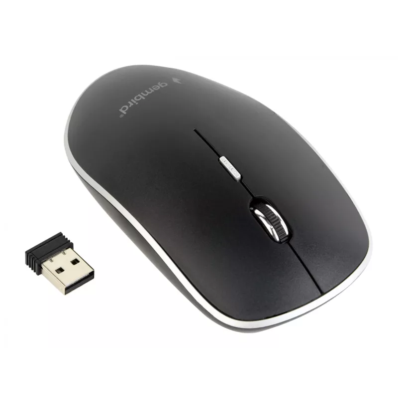Muis USB OPTICAL WRL zwart/SILENT MUSW-4BS-01 GEMBIRD