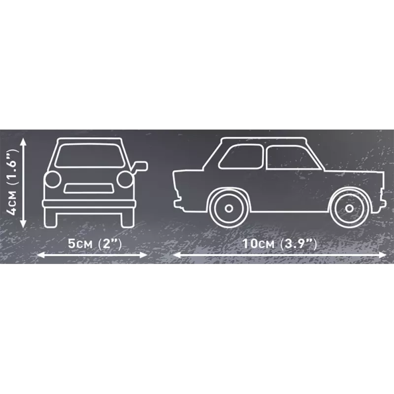 Bouwset Cobi Trabant 601 — 72 stukjes, miniatuurmodel auto-bouwpakket
