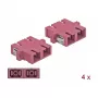Glasvezel SC-koppeling bus-bus DELOCK 85998, paars, 4-pack