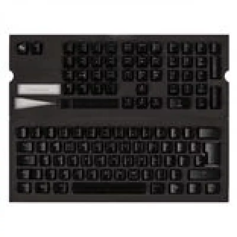 Ducky ABS keycap set, lasergegraveerd - ISO-layout (DE), zwart