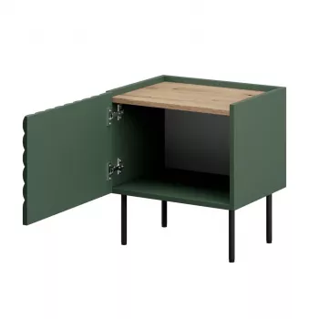 Nachtkastjesset cama meble ONDA 2 stuks 50×40×H54 cm, groen, MDF/spaanplaat, 16 mm frame