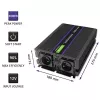 Omvormer QOLTEC Monolith 3000 MS Wave, 12V→230V, 1500/3000W, met USB